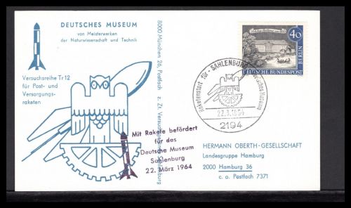 Bund Raketenpost 1964 DRG Versuchsreihe TR 12, Deutsches Museum