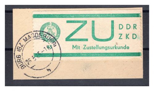 DDR Dienstmarken ZKD MiNr. ZU 1 Briefstück MAGDEBURG 26.5.1965 Briefstück