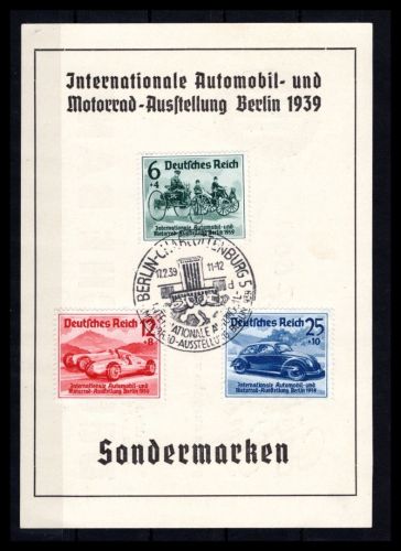 Deutsches Reich MiNr. 686-688 Ersttagsbriefe/ FDC als Sonderkarte