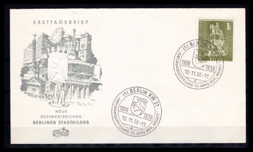 Berlin MiNr. 153 Ersttagsbriefe/ FDC Berliner Stadtbilder