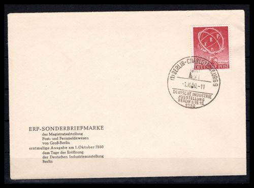 Berlin MiNr. 71 Ersttagsbriefe/ FDC Sonderstempel Berlin-Charlottenburg