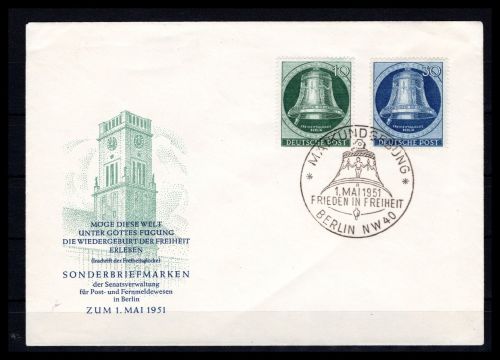 Berlin MiNr. 76 + 78 Ersttagsbriefe/ FDC