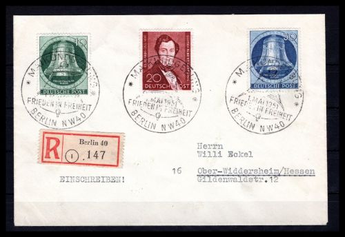 Berlin MiNr. 76 + 78 + ZF Ersttagsbriefe/ FDC