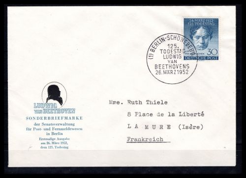 Berlin MiNr. 87 Ersttagsbriefe/ FDC Sonderstempel Berlin-Schöneberg
