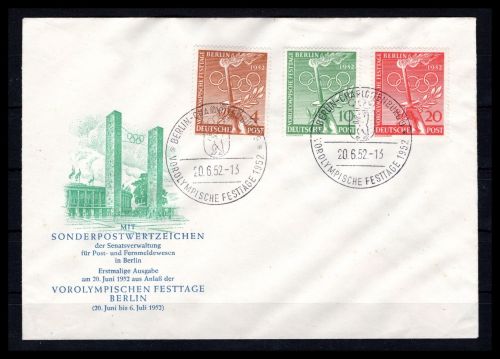 Berlin MiNr. 88-90 Ersttagsbriefe/ FDC Sonderstemp. Berlin-Charlottenburg
