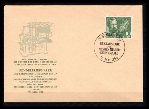 Berlin MiNr. 117 Ersttagsbriefe/ FDC SST Berlin