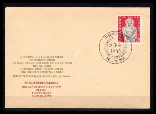 Berlin MiNr. 119 Ersttagsbriefe/ FDC SST Berlin