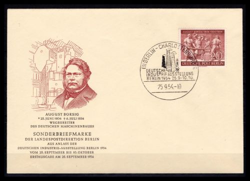 Berlin MiNr. 125 Ersttagsbriefe/ FDC SST Berlin-Charlottenburg