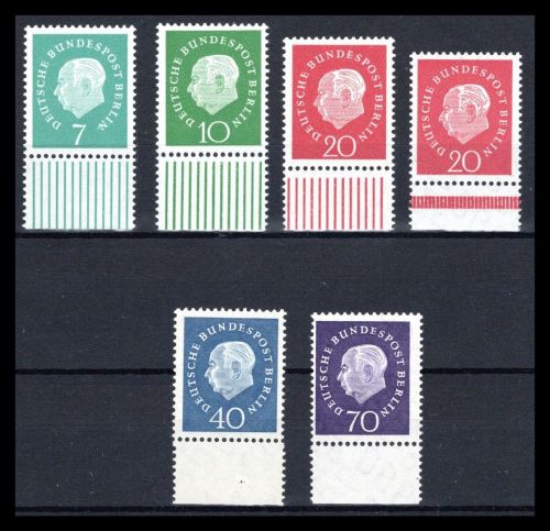Berlin MiNr. 182-186 W/P postfrisch