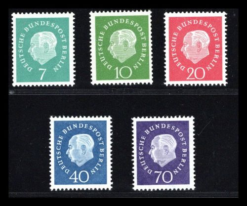 Berlin Rollenmarken MiNr. 182-186 R postfrisch