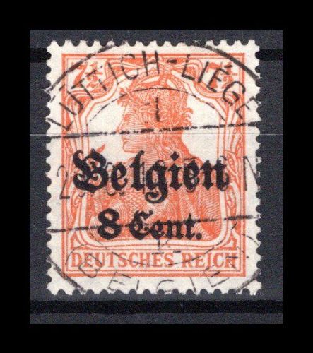Dt. Bes. WK I LP Belgien MiNr. 13 b I gestempelt geprüft Hochstädter