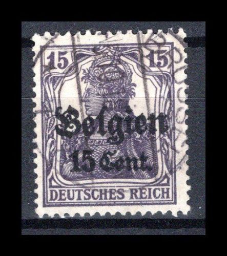 Dt. Bes. WK I LP Belgien MiNr. 16 b I gestempelt geprüft Hochstädter