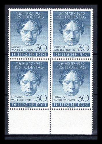 Berlin MiNr. 87 postfrisch 4er Block Unterrand
