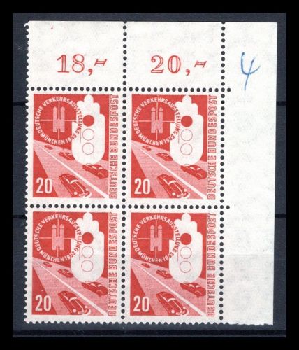 Bund MiNr. 169 postfrisch 4er Block Eckrand