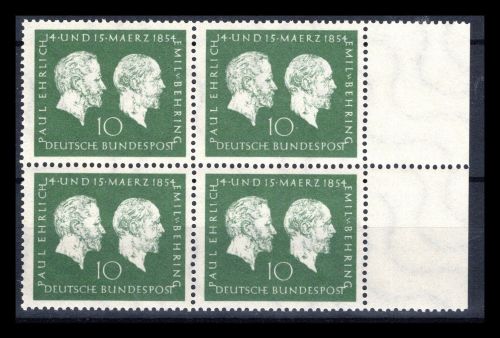 Bund MiNr. 197 postfrisch 4er Block Bogenrand
