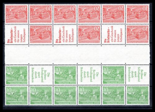 Berlin Zusammendrucke MiNr. W 18 + W 20 +W 22 + W 24 postfrisch