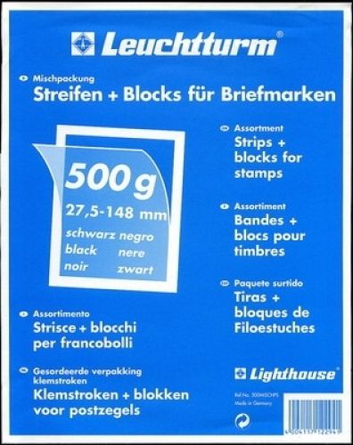 Leuchtturm 210 Klemmstreifen Kiloware 500g schwarz 304814 Neuware
