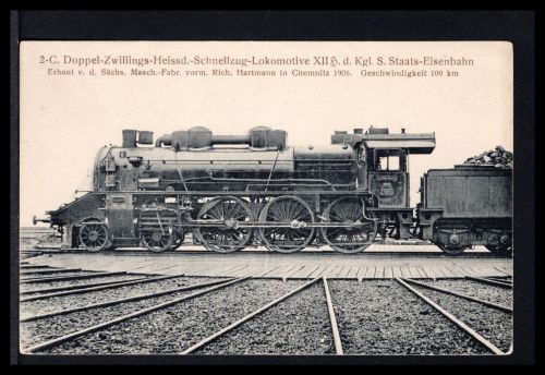 AK Dampflokomotive 2 Cyl. Heissdampf-Lokomotive XII 1906 R. Hartmann