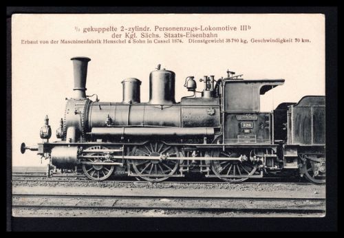 AK Dampflokomotive 2/3 2 zyl. gekuppelte Personenzug-Lokomotive IIIb 1876