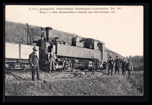 AK Dampflokomotive 2/2 x 2/2 gekupp, 4 zyl. Schmalspur-Lokomotive 1898