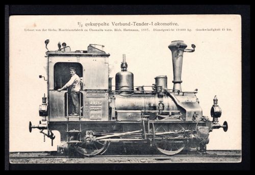 AK Dampflokomotive 2/2 gekuppelte Verbund-Tender-Lokomotive 1887