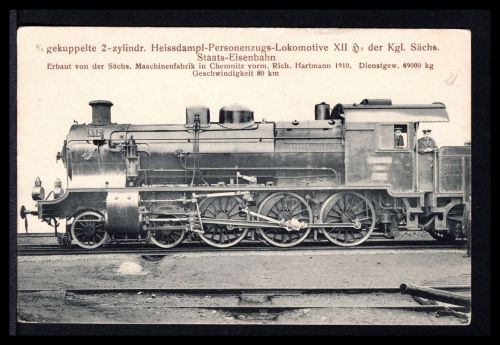 AK Dampflokomotive 3/5 gekuppelte Heissdampf-Personenzug-Lokomotive 1910