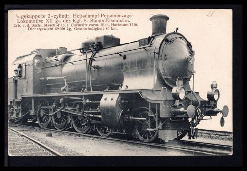 AK Dampflokomotive 3/5 gekup. Heissdampf-Personenzug-Lokomotive XII 1910