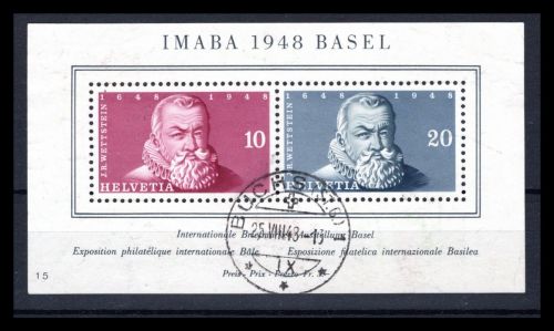 Schweiz MiNr. Block 13 gestempelt IMABA 1948
