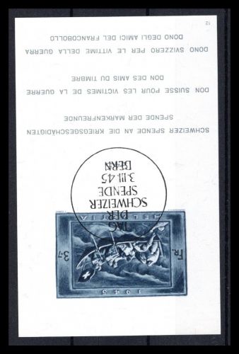 Schweiz MiNr. Block 11 Sonderstempel