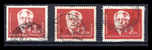 DDR MiNr. 254 c a-c gestempelt geprüft Schönherr