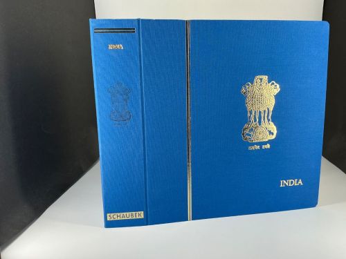 Schaubek Ganzleinen Schraubbinder mit Prägung Indien neuwertig