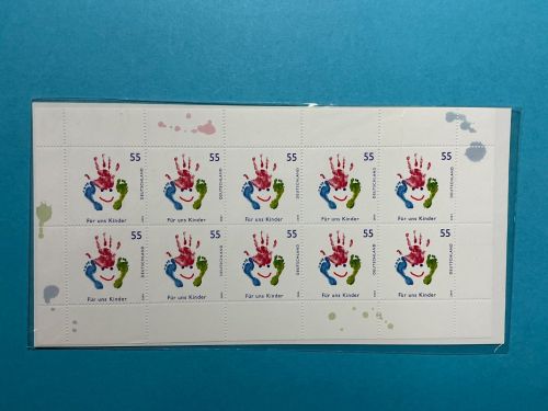 Bund PWz-Gebinde Kleinbogen MiNr. 2418 mit Kartoneinlage postfrisch