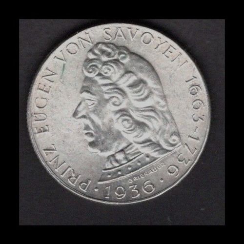 Österreich 1936 2 Schilling Eugen von Savoyen ss-vz