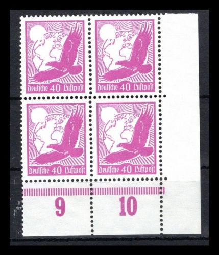 Deutsches Reich MiNr. 534 y postfrisch 4er Block Eckrand ur