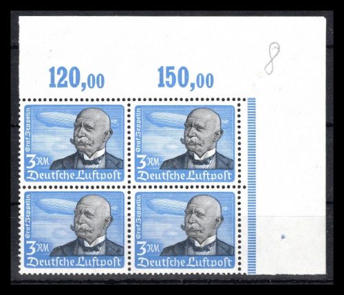 Deutsches Reich MiNr. 539 x postfrisch als 4er Block