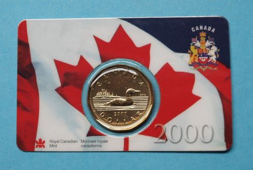 Kanada 2000 1 Dollar Coincard "Loony" BU