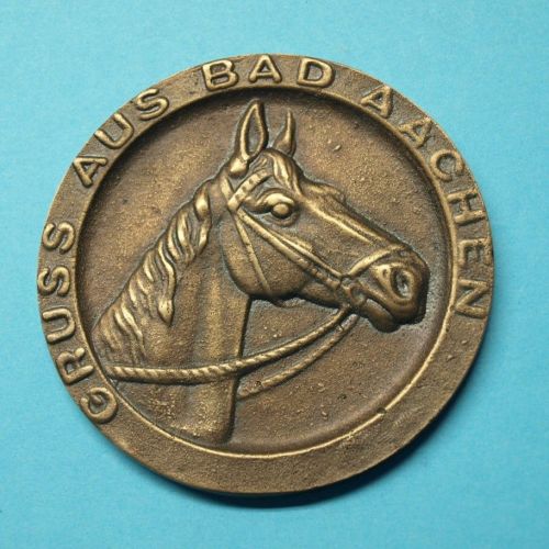 Plakette "Gruss aus Bad Aachen", Bronzeguss