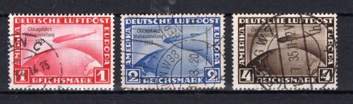 Deutsches Reich MiNr. 496-498 gestempelt