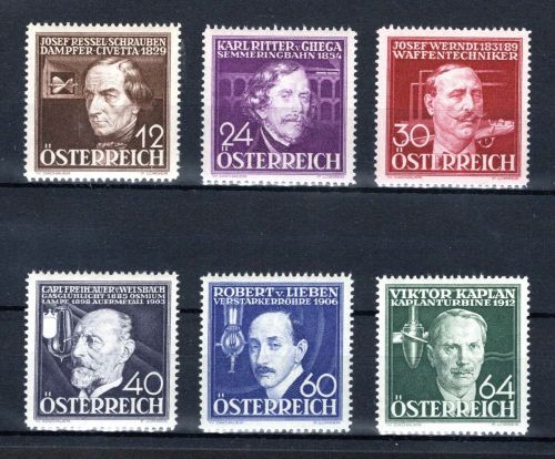 Österreich MiNr. 632-637 postfrisch Erfinder