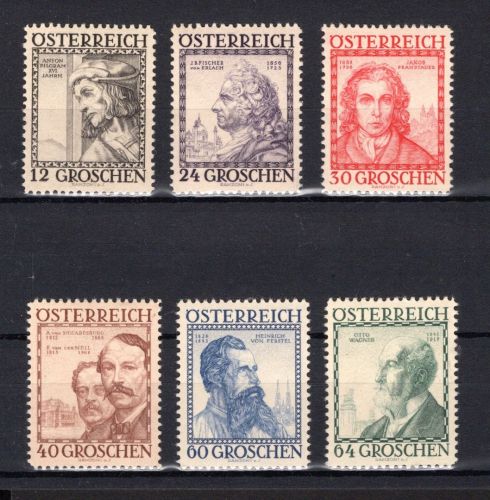 Österreich MiNr. 591-596 postfrisch Baumeister