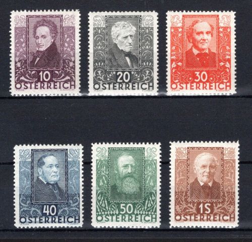 Österreich MiNr. 524-529 postfrisch Dichter