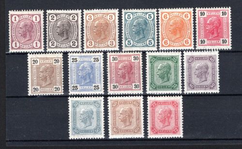 Österreich MiNr. 119-132 mit Falz gemischt aus A + C