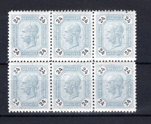 Österreich MiNr. 58 postfrisch als 6er Block