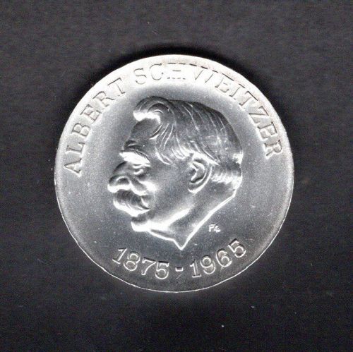 DDR 1975 10 Mark Albert Schweitzer Silber ST