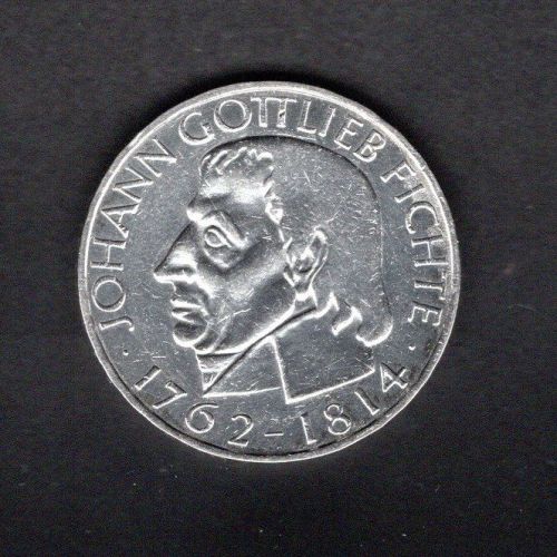 Bund 1964 5 DM Johann G. Fichte, Originalmünze