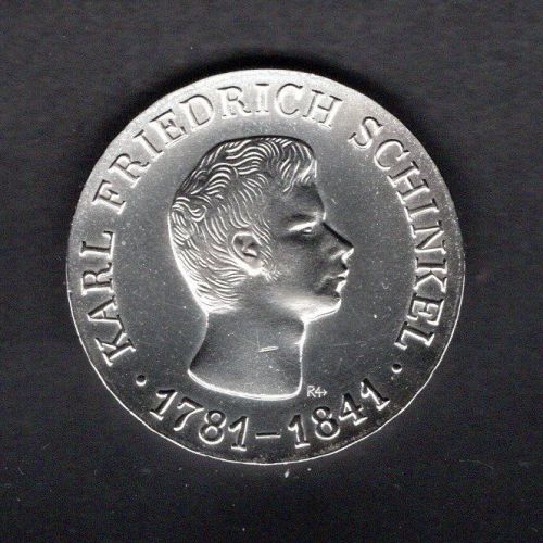 DDR 1966 10 Mark K. F. Schinkel, Originalmünze! ST