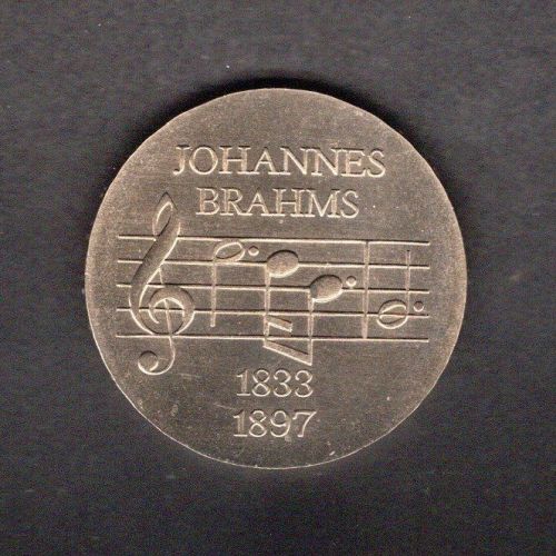 DDR 1972 DDR 5 Mark Johannes Brahms, Originalmünze ST