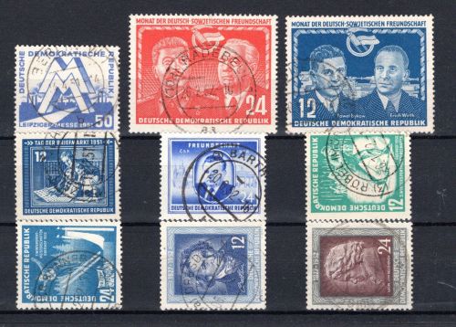 DDR Lot aus 1951 -1952 gestempelt