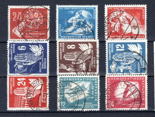 DDR Lot aus 1950-1951 gestempelt
