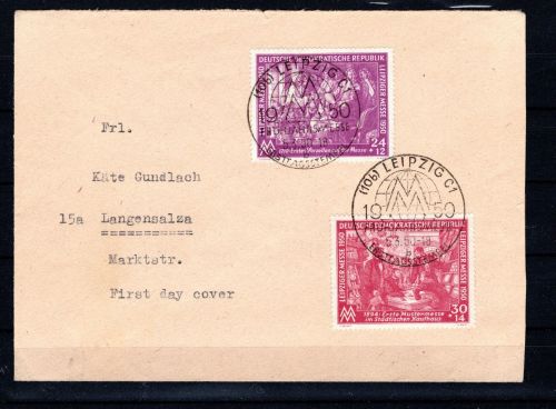 DDR MiNr. 248-249 Ersttagsbriefe/ FDC Leipziger Messe